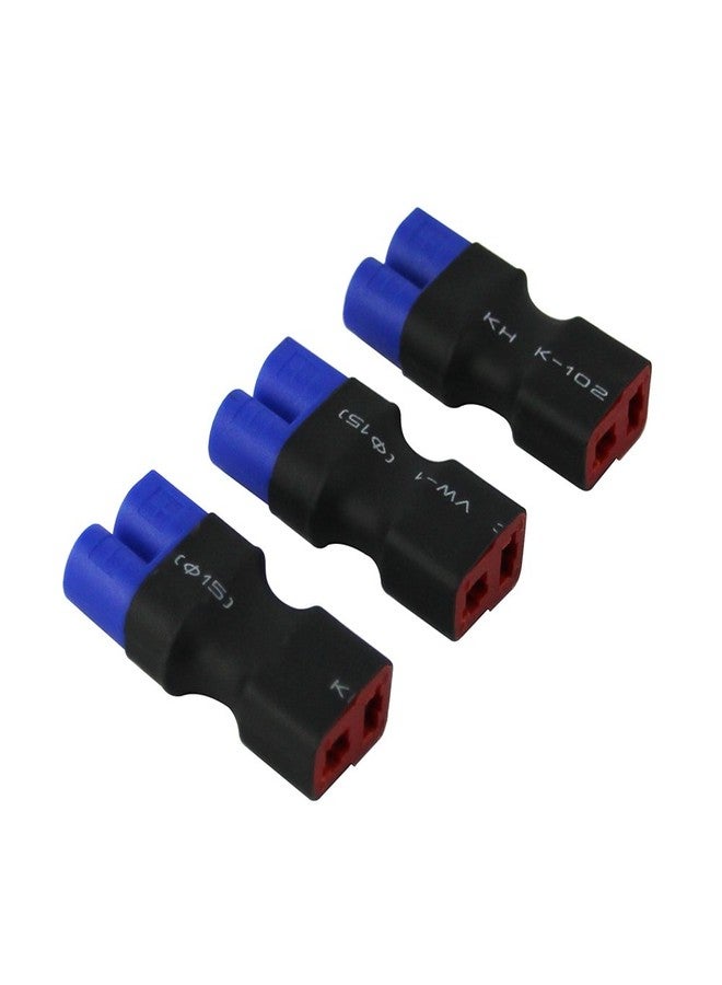OliYin 3pcs Male EC3 Losi to Female T-Plug Style Connector Adapter for LiPo(Pack of 3) - Image 1