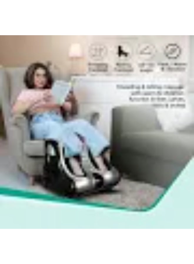 PHYSIOTREX جهاز PHYSIOTREX المنزلي لتدليك الساقين والقدمين وعضلات السمانة - تدليك لتخفيف آلام الساقين - 4 محركات اهتزاز - تقنيات التدليك بالدحرجة والعجن والشياتسو - تحسين الدورة الدموية - Image 4