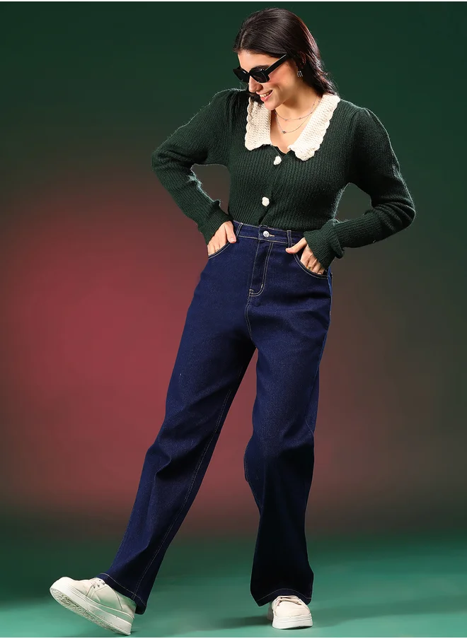 كوتي High-Rise Straight Fit Jeans