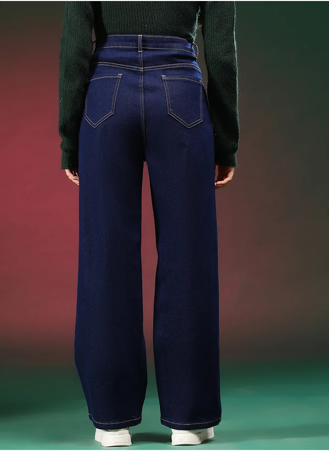 كوتي High-Rise Straight Fit Jeans