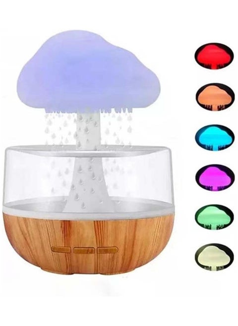 Cloud Rain Air Humidifier with 7 Colors LED Light, Low Noise Creative Shape Aromatherapy Essential Oil Diffuser Mist Maker