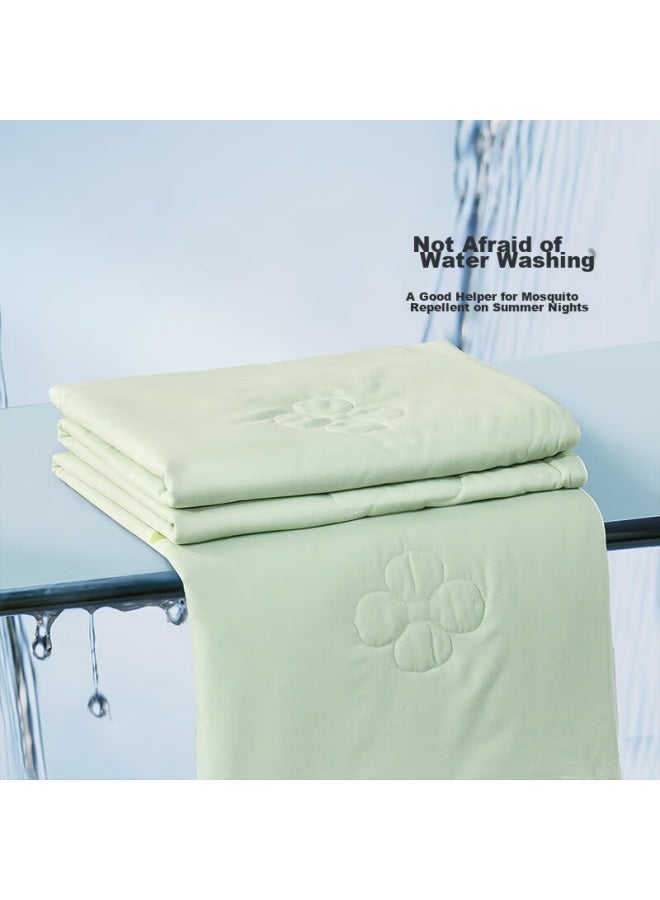 Fuanna Mosquito-repellent Plant Summer Cooling Quilt, Double-size Washable Air Conditioning Blanket, 3.6 Jin, 230x229cm - Image 2