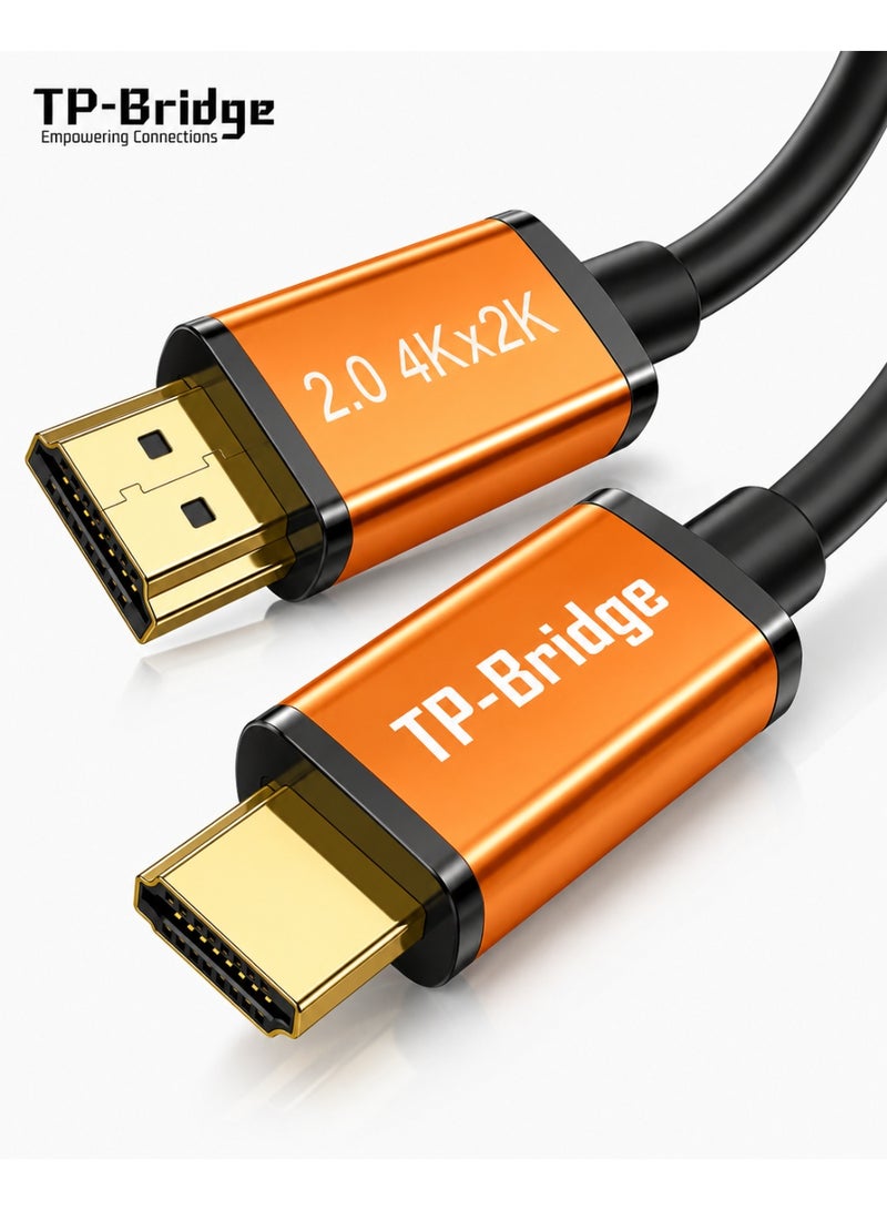 TP-BRIDGE 4K HDMI Cable 15M 60Hz 18Gbps High Speed – Gold Plated for TV, PS5, Laptop - Image 1