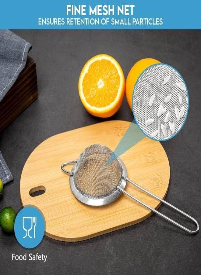 Kafoor Fine Mesh Strainer - 2.8 Inch Round Sieve - Tea Strainers for Loose Tea, Coffee Strainer, Food Strainer, Juice Strainer, and Much More! - Image 4