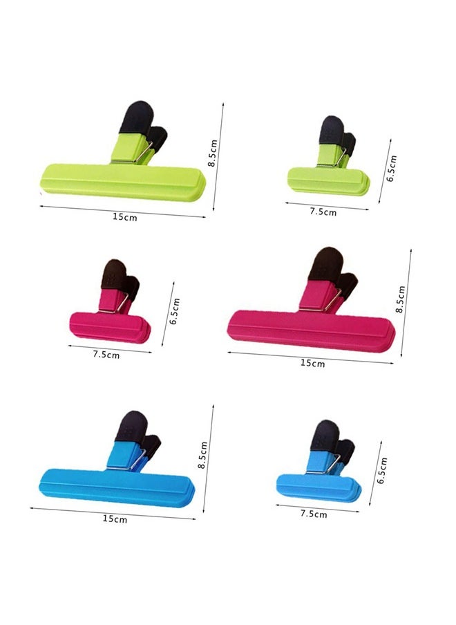 GUSGU - Large Chip Clips 9 Pack Air Tight Food Clips Bag Sealing Clips with Good Grips Plastic Heavy Duty Seal Grips for Coffee Potato and Food Bags  Assorted Sizes - Image 1