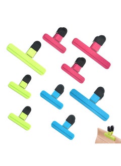 Large Chip Clips 9 Pack Air Tight Food Clips Bag Sealing Clips with Good Grips Plastic Heavy Duty Seal Grips for Coffee Potato and Food Bags  Assorted Sizes