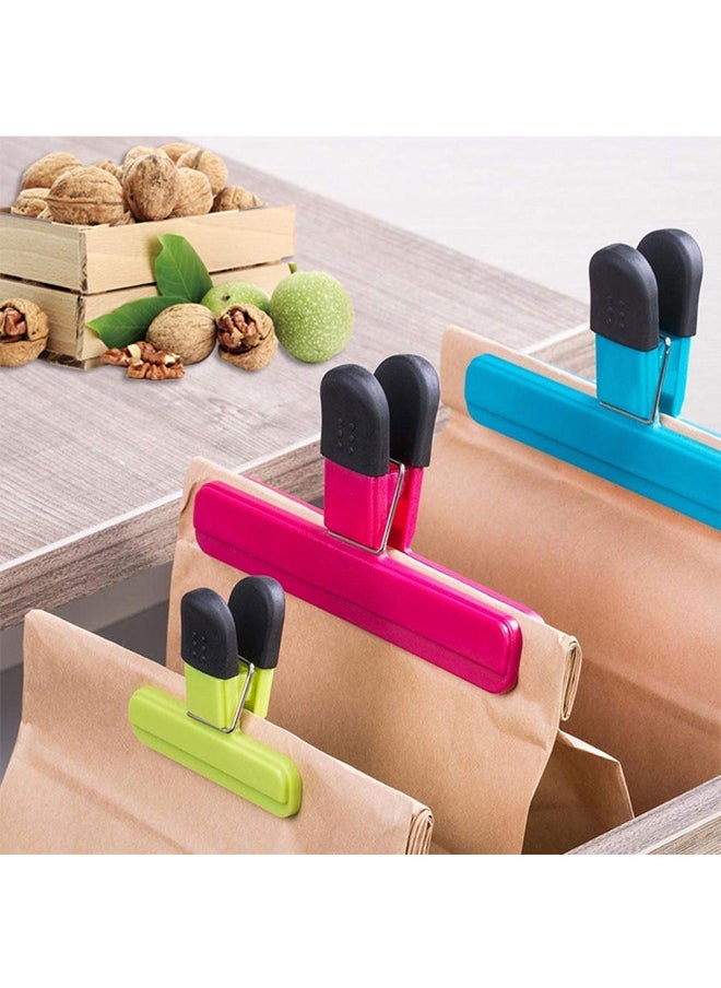 GUSGU - Large Chip Clips 9 Pack Air Tight Food Clips Bag Sealing Clips with Good Grips Plastic Heavy Duty Seal Grips for Coffee Potato and Food Bags  Assorted Sizes - Image 1