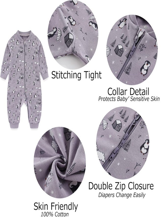 MAMIMAKA Newborn One-Piece Footless Romper Zip Cotton Long-Sleeve Jumsuit, 18-24 Months - Image 2
