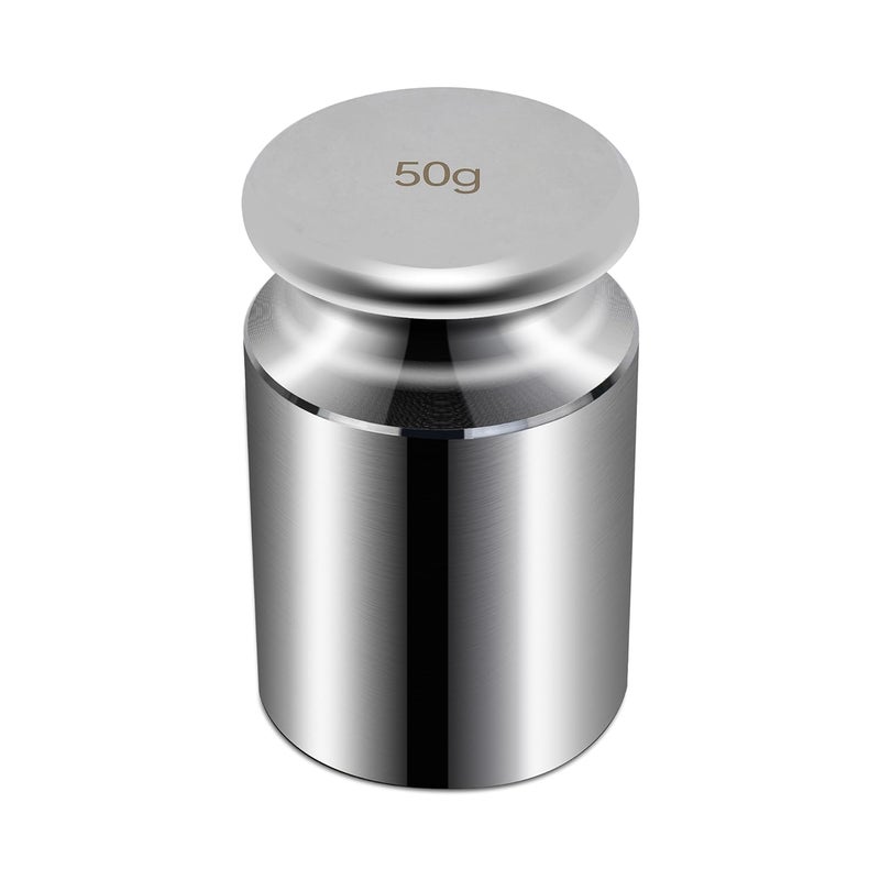 HFS (R) Calibration Weight 50 Gram M2 Class Chrome Scale Balance Calibration Weight for Digital Scale, Pocket Scale - Image 1