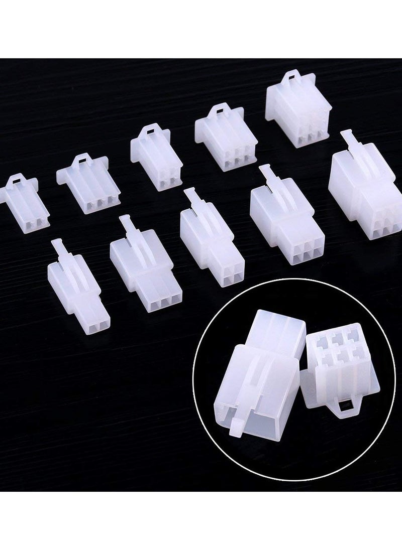 SYOSI 580Pcs 2.8mm Pitch 2 3 4 6 9 Pin Wire Connectors Housing Terminal, Male & Female Plug Housing and Pin Header Crimp Wire Terminals Connector Assortment Kit for Motorcycle, Bike, Car, Boats  - Image 4