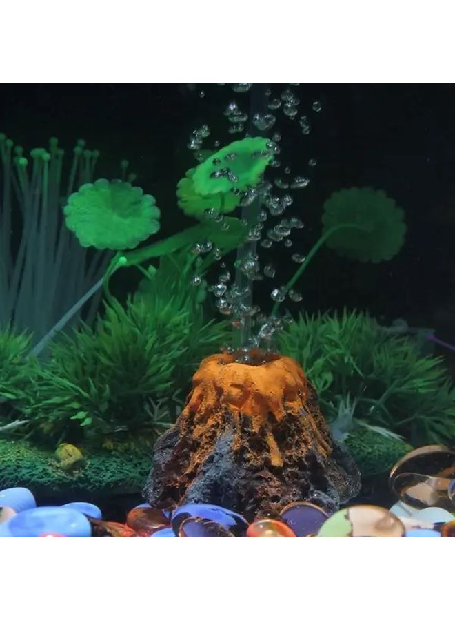 Aquarium Volcano Rockery with Black Lava Flow for Fish Tank Decoration - Image 4
