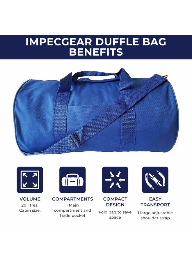 ImpecGear Round Duffel Sports Bags, Travel Gym Fitness Bag. (Royal) small-medium - Image 4
