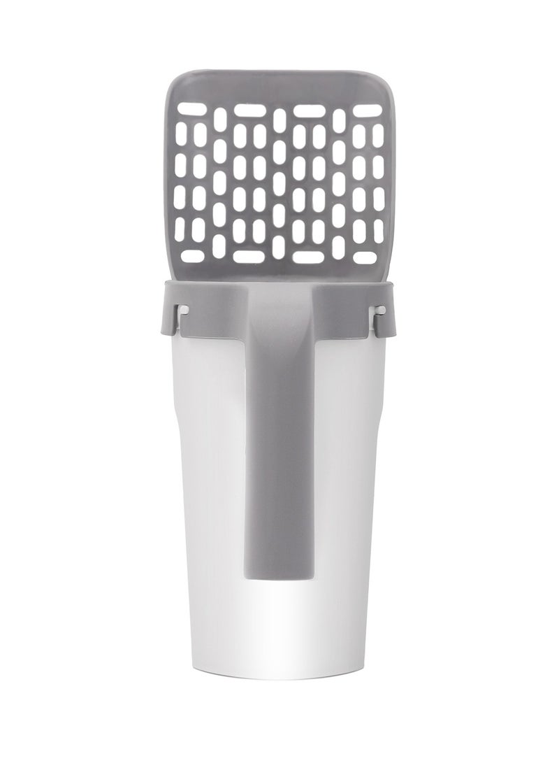 عام مجرفة رمل القطط، أداة تنظيف صندوق القمامة للقطط، تأتي مع مجموعة أكياس القمامة، مستلزمات تنظيف قابلة لإزالة للحيوانات الأليفة. - Image 1