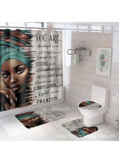 Bluejw Black Series Hot Selling 3D HD Digital Printing Waterproof Mildew Partition Shower Curtain Factory Outlet  - Image 1