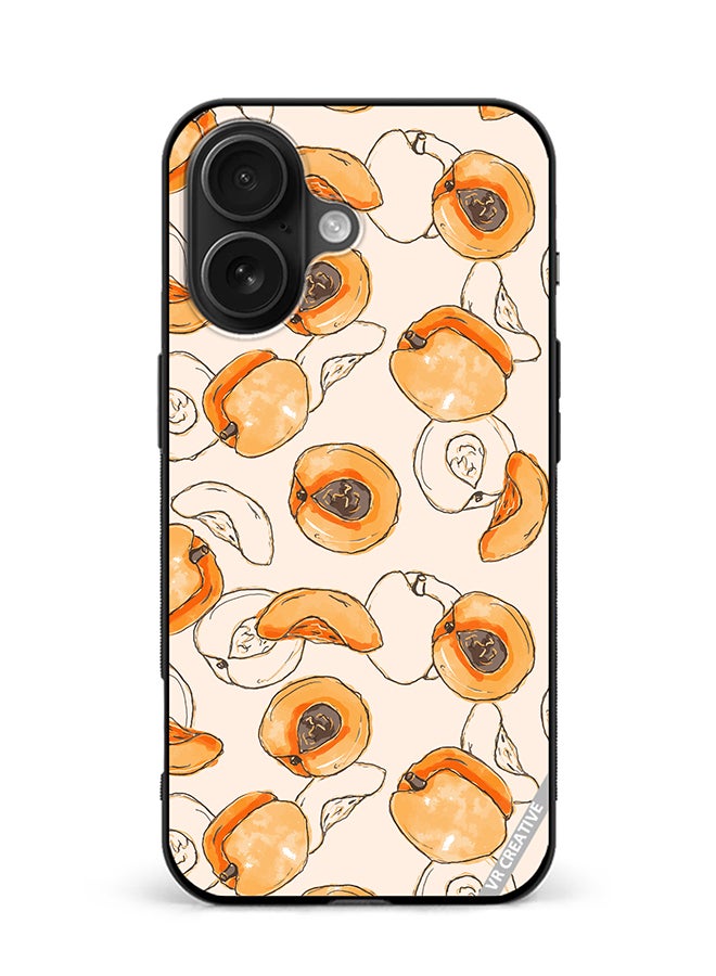 VR CREATIVE Protective Case Cover For Apple iPhone 16 Apricot Design Multicolour