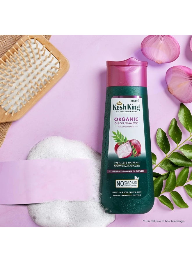 كيش كينج شامبو كيش كينج الأيورفيدا بالبصل مع 21 عشبة، يقلل من تساقط الشعر ويعزز نمو الشعر، 300 مل - Image 4