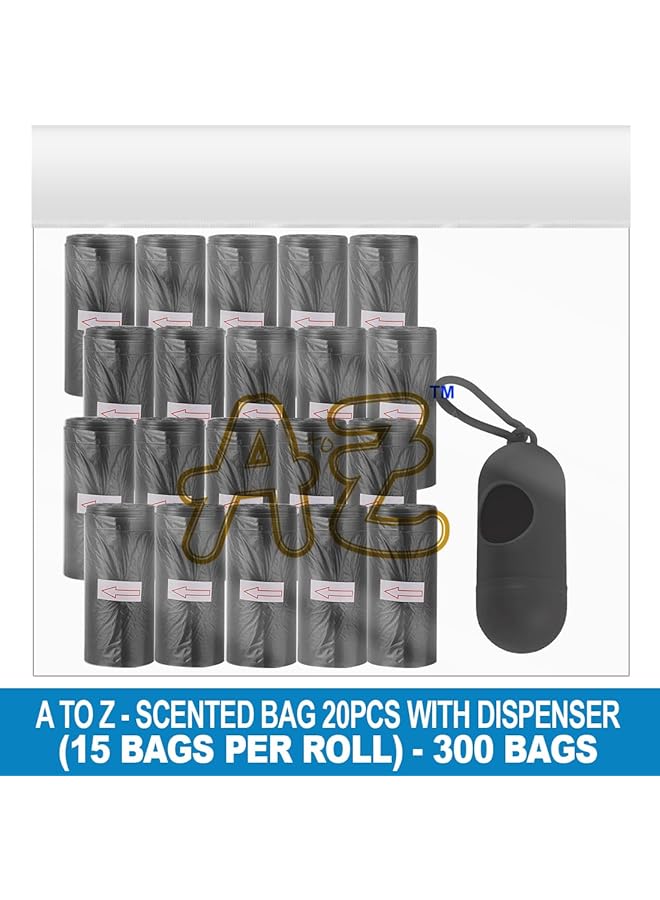 A TO Z Scented Bag Pack Of 20/300 Bags With Dispenser Black - Image 2