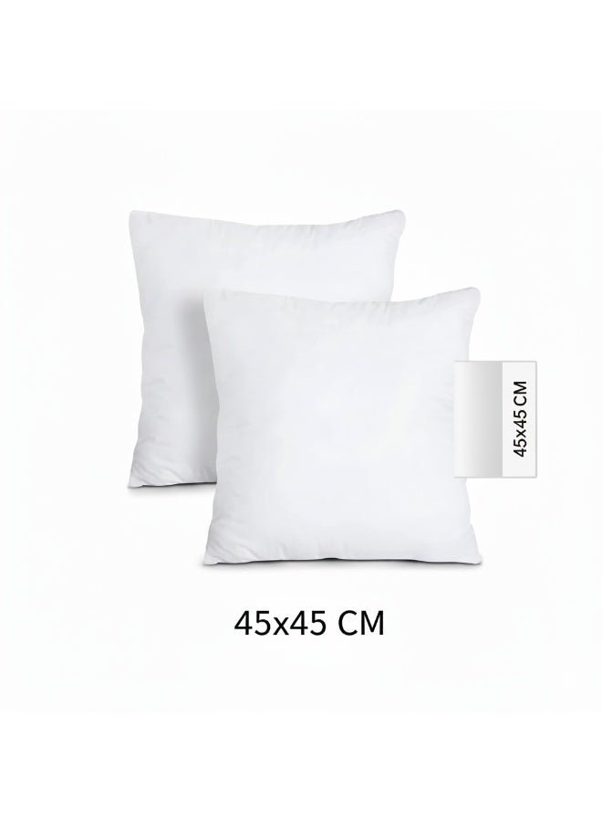 Harmony Home Luxury Cushion Filler, Decorative Pillow Inserts (Pack of 4, White) - Square Indoor Bed and Couch Pillows - Hollowfibre Cushion Fillers (Pack of 4, 45 x 45 cm) - Image 5