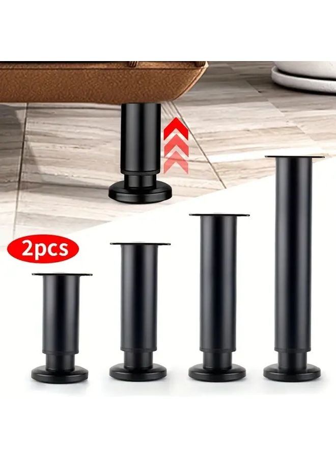 2pcs Adjustable Furniture Legs 3.15 4.72 Inch Telescopic Table Bed Frame Support - Image 2