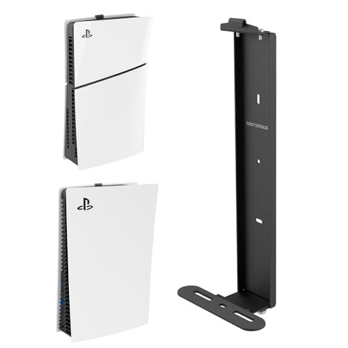Monzlteck Wall Mount for PS5 Slim/PS5 Pro -Steel Mount Wall Holder Bracket for PS5 Original and PS5 Slim/Pro(Digital and Disc),Sturdy and Not Fall Off,+1Controller Holder - Image 1