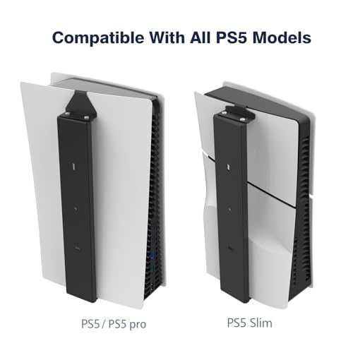 Monzlteck Wall Mount for PS5 Slim/PS5 Pro -Steel Mount Wall Holder Bracket for PS5 Original and PS5 Slim/Pro(Digital and Disc),Sturdy and Not Fall Off,+1Controller Holder - Image 5