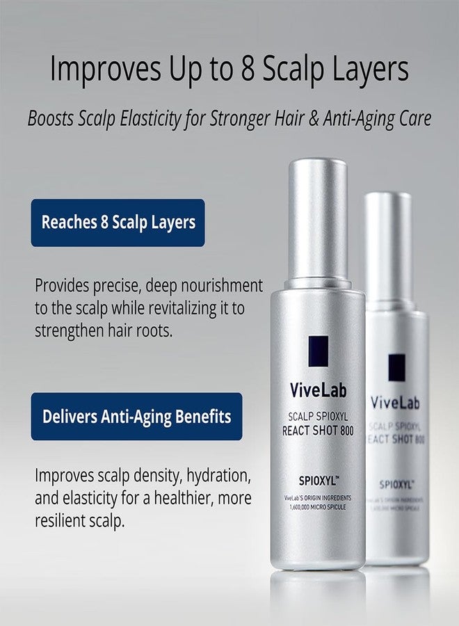 فايف لاب ViveLab React Shot 800 – سيروم فروة الرأس الكوري مع 1.6 مليون إبرة دقيقة Spioxyl™ لشعر أكثر كثافة وقوة – حل لتقوية الجذور وعلاج الشعر الخفيف (1.69 أونصة سائلة / 50 مل) - Image 3
