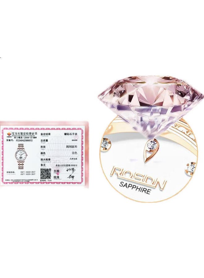 ROSDN Ruyi-Inlaid Genuine Diamond Watch For Women, Waterproof Fully Automatic Mechanical Ladies Watch, Top Ten Brands, Birthday Gift For Girlfriend - Image 1