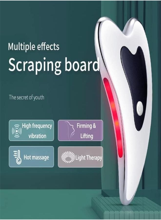 Generic Gua Sha Facial Tools Electric Gua Sha Face Sculpting Tool Heated Vibration Blue Red Light Face Massager Anti Aging Lift Wrinkles Puffiness Double Chin  - Image 1
