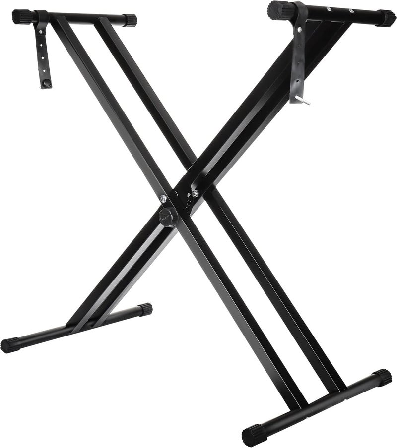 Trintion X Frame Music Keyboard Stand - 49cm-97cm Adjustable Universal Classic & Electronic Piano Stand with Locking Straps (7 Position Folding Height) - Image 1