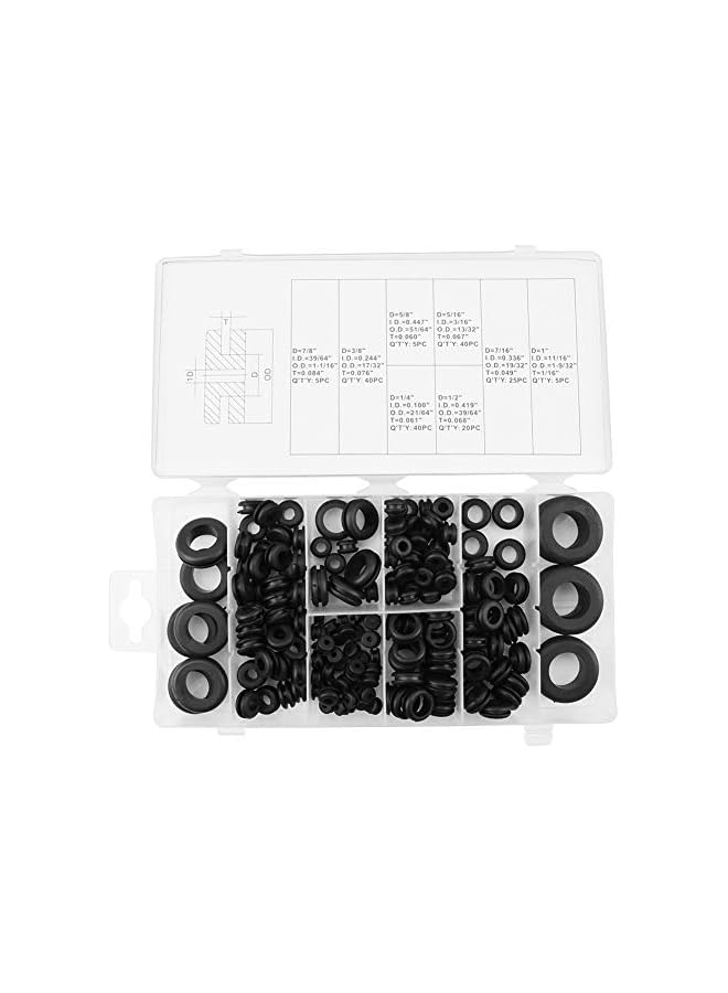 promass Rubber Cable Grommet, Mineral Oil-Resisting Practical Durable Heat-Resisting Rubber Grommet Kit, Gas Air for Pipes Hydraulic - Image 3