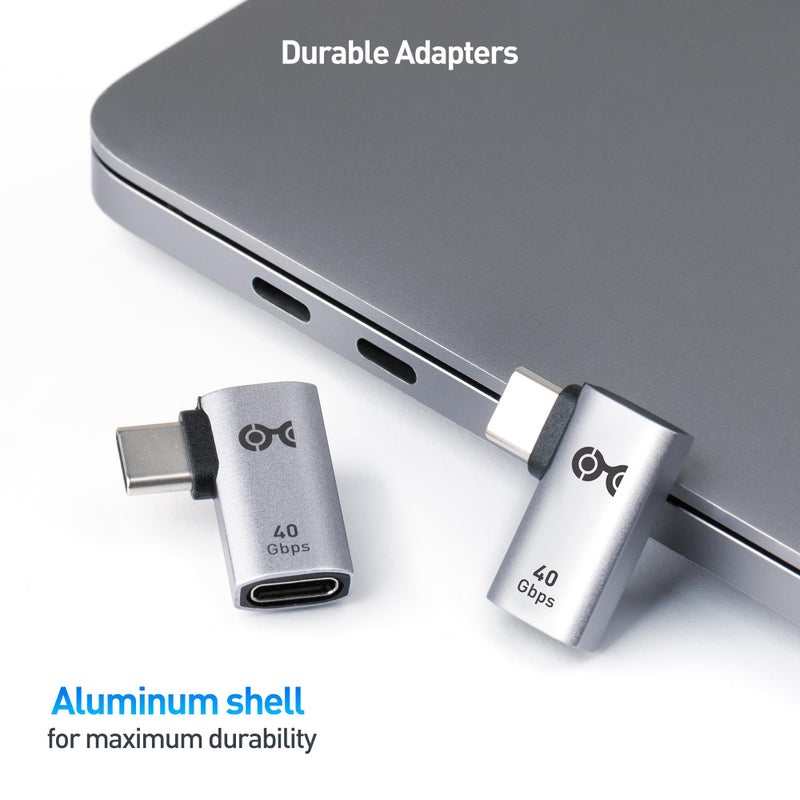 Cable Matters 2-Pack 40Gbps Flat Right Angle USB C Adapter, Up to [4K@240Hz Video, 240W Charging, 40Gbps Data Transfer] 90 Degree USB C Adapter, Compatible with Thunderbolt 4, iPhone 16, Steam Deck - Image 5