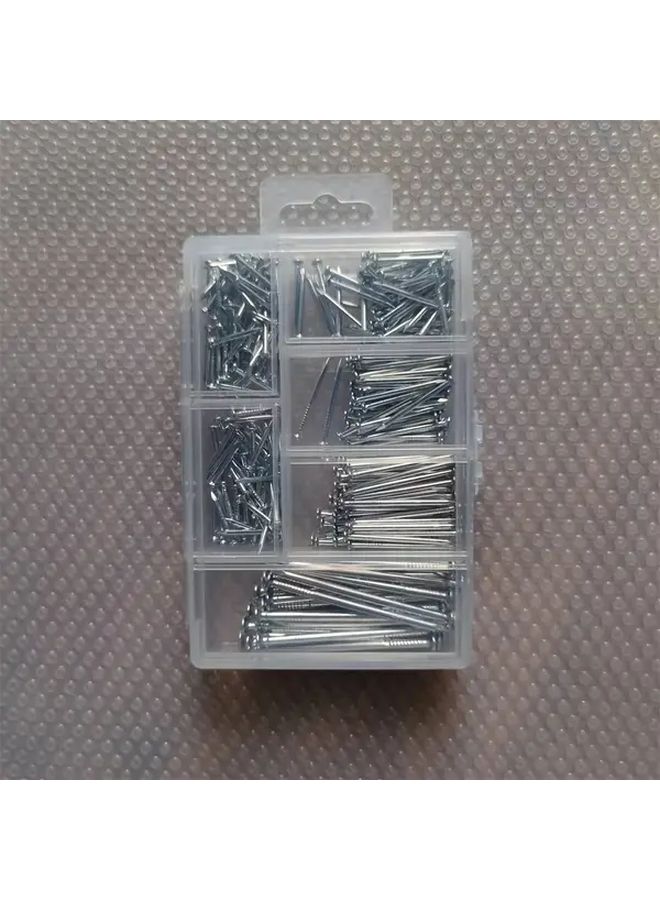 280pcs Steel Nails Assortment Kit With Storage Box 6 Sizes Zinc Coated For Wood DIY - Image 3