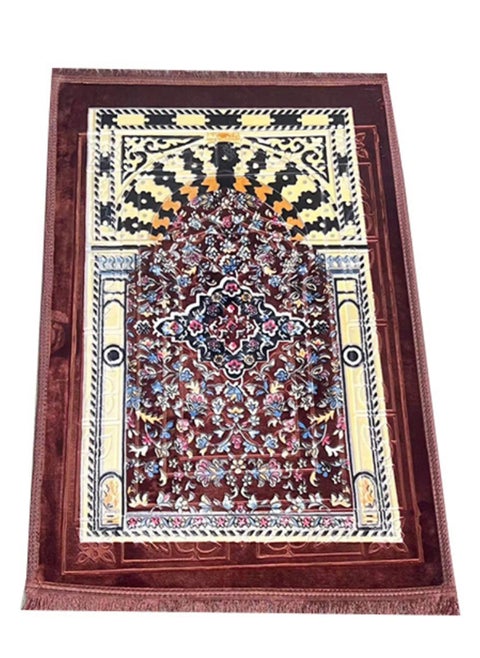 Traditional Turkish Prayer Mat, 70x110 cm Large Portable, Multicolor Islamic Prayer rug, Janamaz Sajjadah For Men And Women