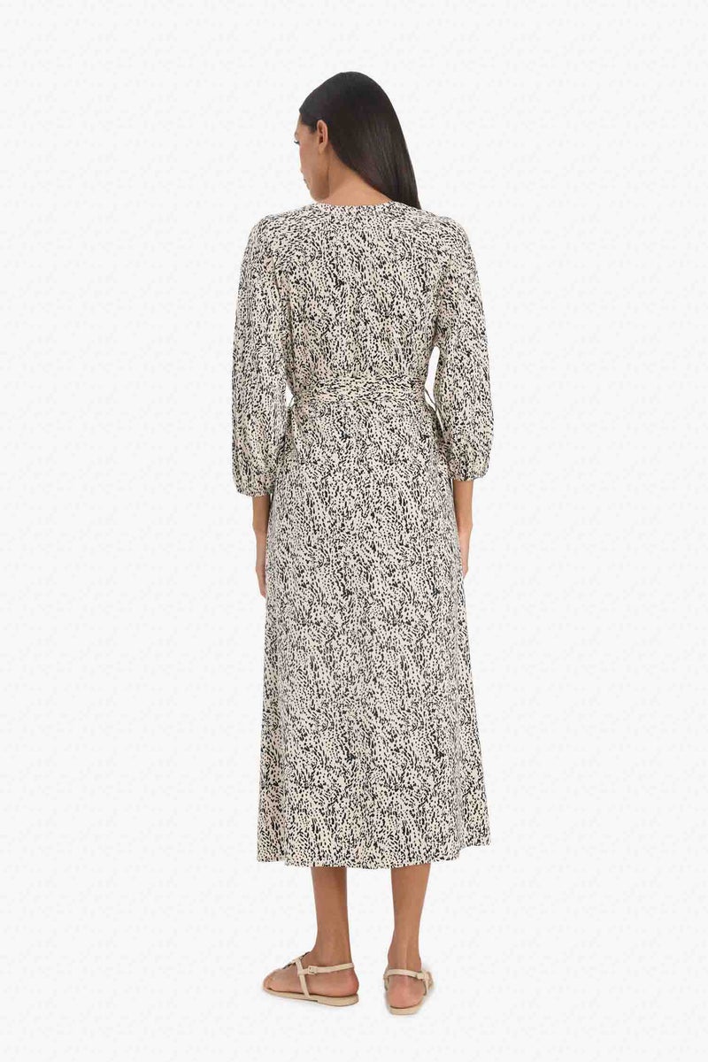 DeFacto Beige Woman Animal Print Raglan Sleeves Maxi Dress Casual - Image 3