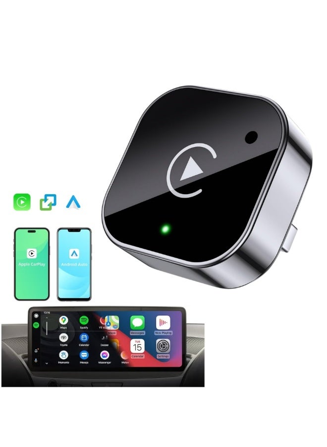 محول 2 في 1 لاسلكي لـ CarPlay وAndroid Auto – جهاز دونجل للتوصيل والتشغيل يحوّل الاتصال السلكي إلى لاسلكي، اتصال تلقائي سريع، بدون تأخير، بمنفذ USB/USB-C - Image 1