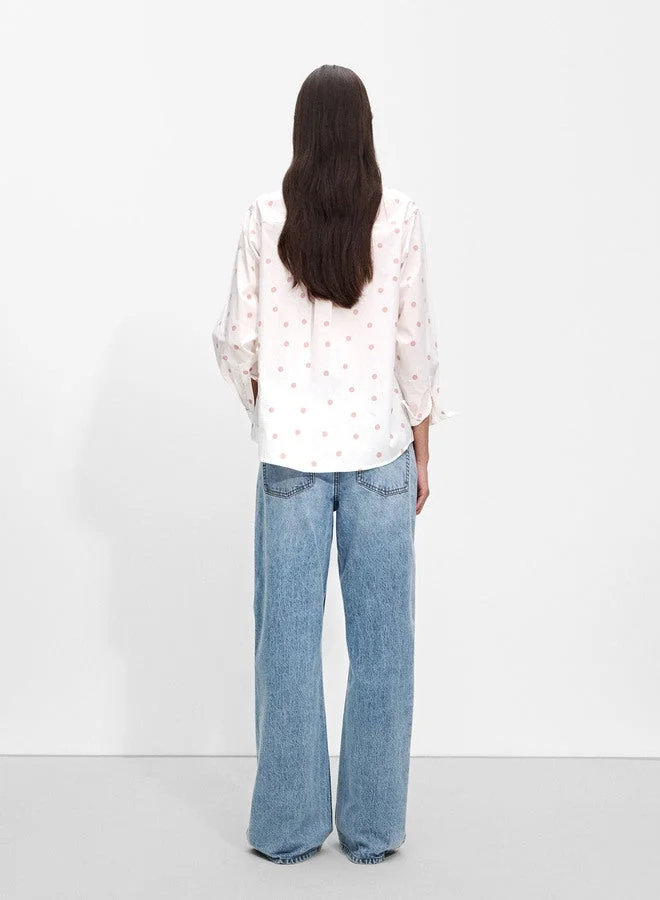 PARFOIS  Polka Dot Cotton Shirt for Women | Best Price UAE