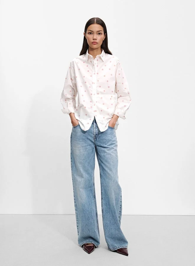 PARFOIS  Polka Dot Cotton Shirt for Women | Best Price UAE