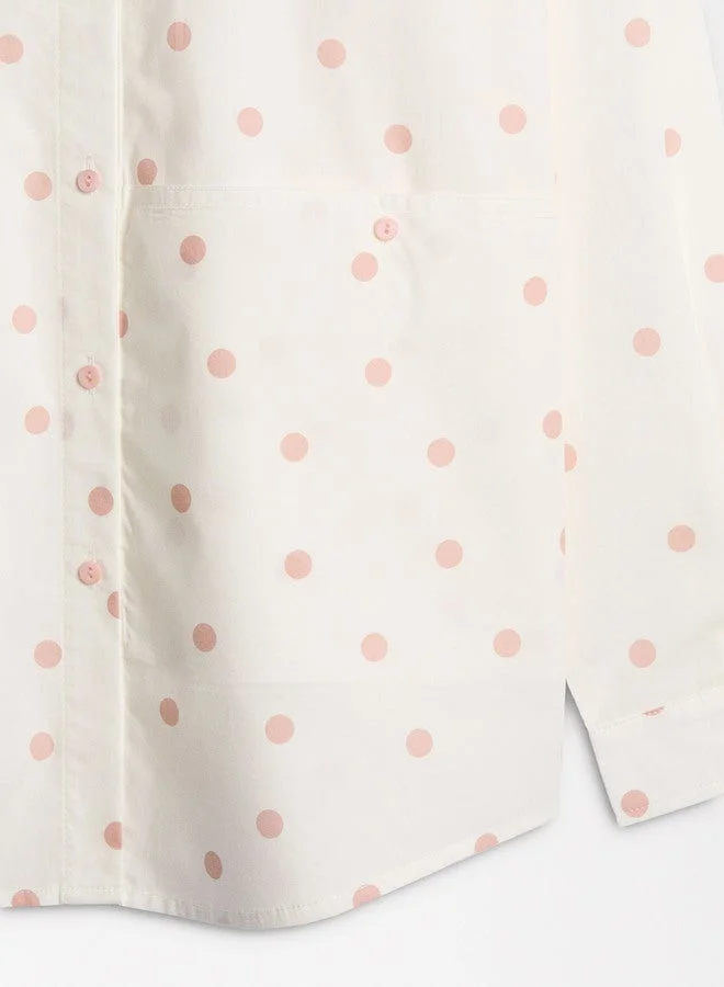 PARFOIS  Polka Dot Cotton Shirt for Women | Best Price UAE