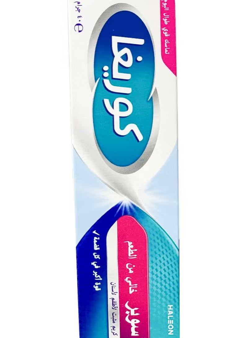 كوريغا  كريم مثبت لأطقم الاسنان خالي من الطعم 40 جرام