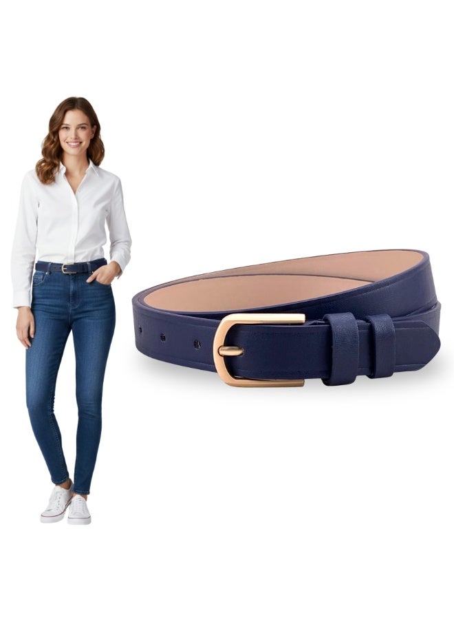 Classic Milano Women's Belt with Gift Box | Faux Leather Ladies Belt for Dresses, Jeans & Gowns | Stylish Womens Belt | Adjustable Girls Belt | Belt for Women with Elegant Buckle