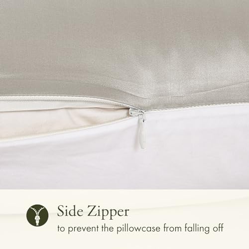 LILYSILK 19mm Silk Pillowcase for Hair and Skin with Cotton Underside Standard/Queen 20x30 Inch Silvergray 1pc - Image 4