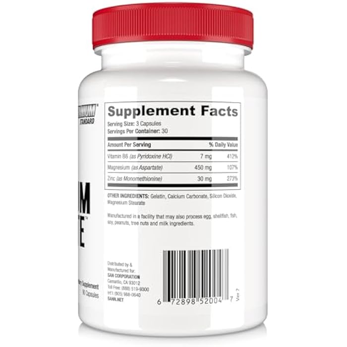 SAN Zinc Magnesium Aspartate - Essential Mineral Complex for Sleep Support and Recovery 30 Servings - Image 4