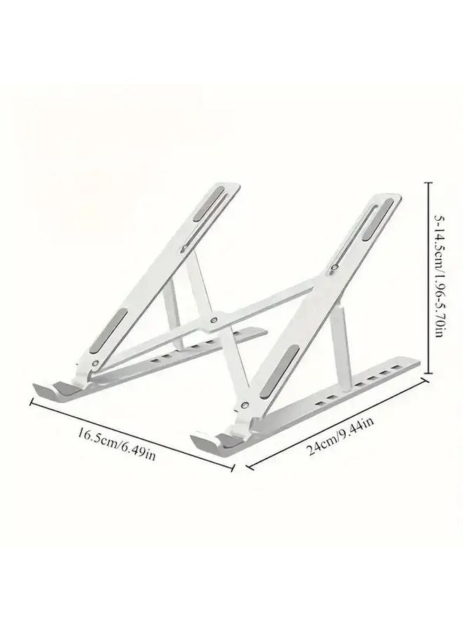 Upgraded Black Adjustable Height Laptop Stand Foldable Ergonomic Desk Computer Stand - Image 4