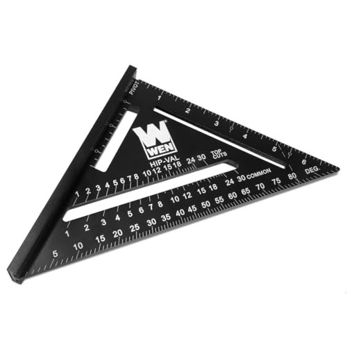 WEN ME777L 7Inch Magnetic Rafter Square Layout Tool with LaserEtched Scale Silver