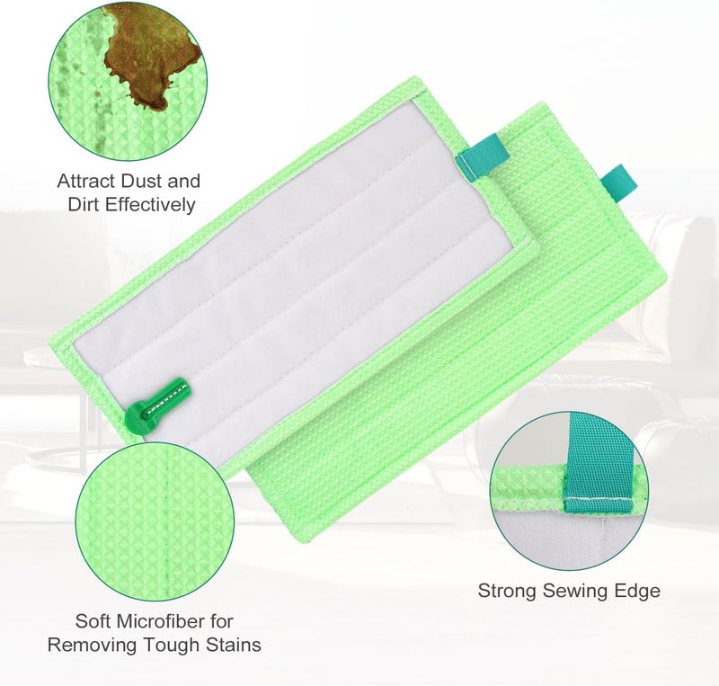 GreeSuit Pack of 5 Microfibre Floor Mop Pads Compatible with Vorwerk Hard Floor MF600 / SP600 / SPB100 / SP7 Vacuum Cleaner - Replacement Cleaning Cloth for Vorwerk Tiger Kobold, Washable and Reusable - Image 4