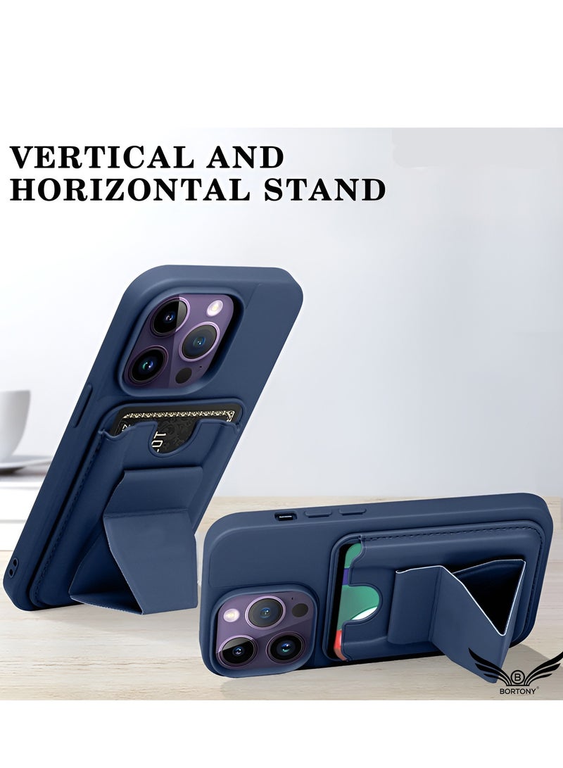 BORTONY iPhone 16 Pro Max Case with Card Holder Magnetic Kickstand PU Leather Shockproof Protective Cover for iPhone 16 Pro Max 6.9 Inch - Image 5