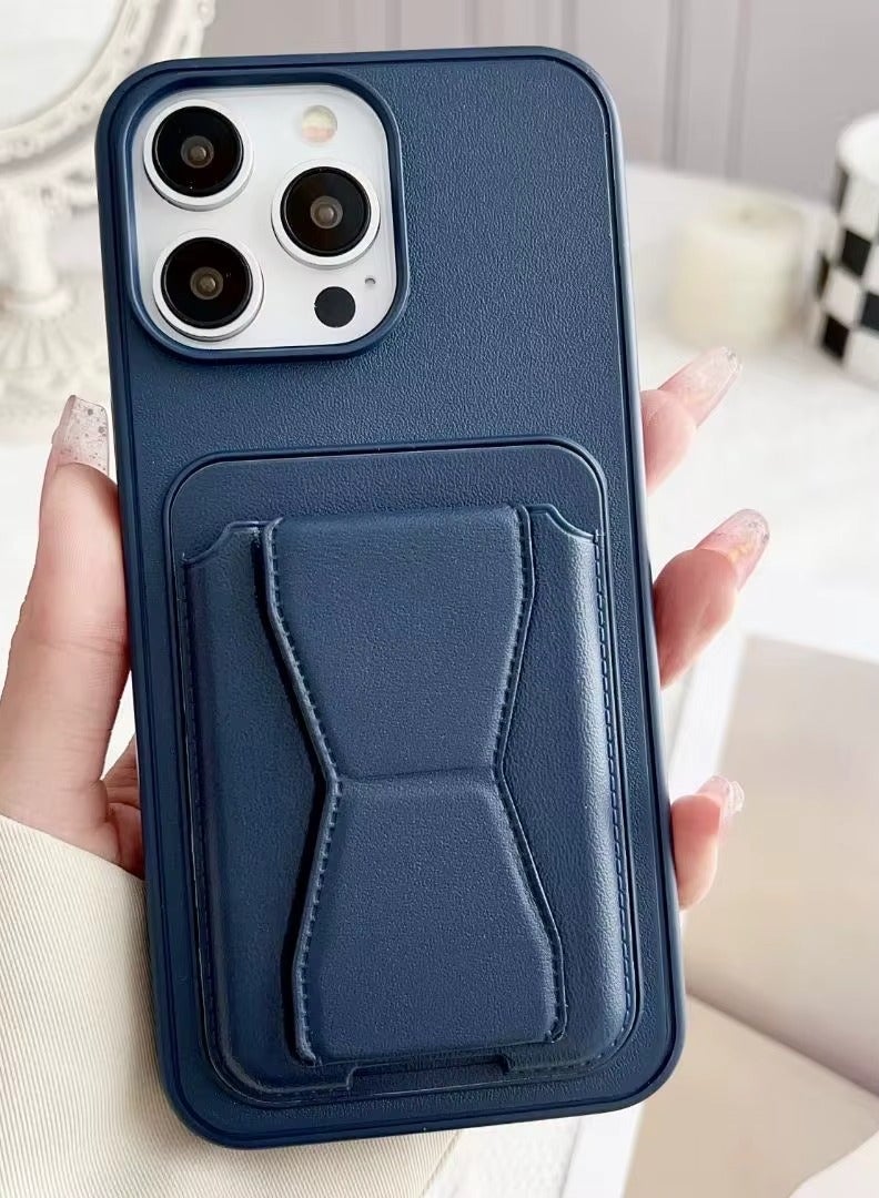 BORTONY iPhone 16 Pro Max Case with Card Holder Magnetic Kickstand PU Leather Shockproof Protective Cover for iPhone 16 Pro Max 6.9 Inch - Image 3