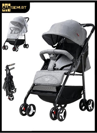 Baby Stroller With Removable Armrests,One-Hand Foldable Pushchair,Adjustable Backrest & Canopy,Suitable for Different Road Conditions,Large Storage Basket,Suitable for 0-3 Years Old - pzsku/Z4776A517C4730A355533Z/45/_/1736391742/b9b12f10-f298-4883-a740-513b56b17bb1