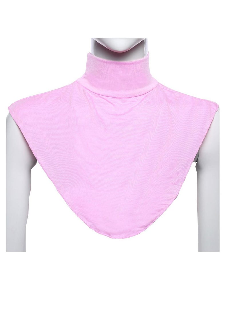 Loquat Ladies Shawl Turtleneck Fake collar Top Neck scarf Pink 