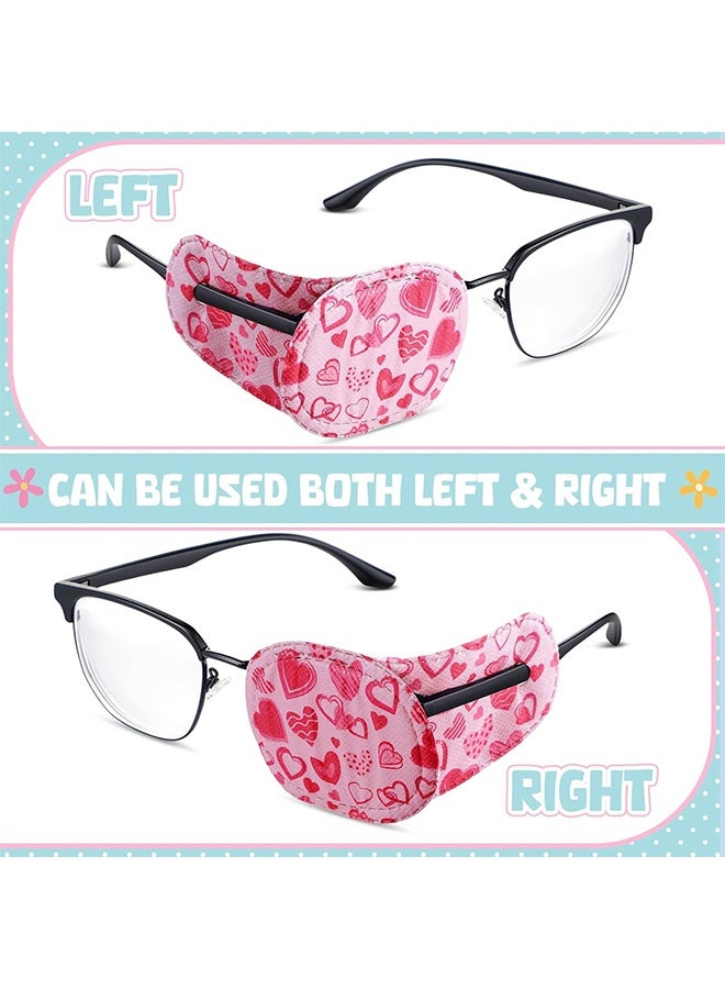 ١٠ قطع من رقعات العين للأطفال من الجنسين - ١٠ أشكال لتغطية كاملة للعين اليمنى واليسرى، مناسبة للأطفال الذين يرتدون النظارات، لعلاج كسل العين والحول، وبعد العمليات الجراحية - Image 3